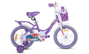 Xe Đạp Trẻ Em Nữ Thống Nhất Powerpuff Girls 16 inch Tím