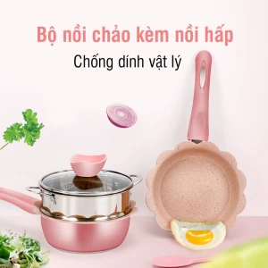 Bộ nồi chảo cho bé ăn dặm kèm xửng hấp 55776