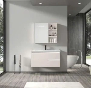 Bộ tủ chậu lavabo + tủ gương đèn led cao cấp | Kt: 800mm | Alumium tổ ong, bản lề giảm chấn chống gỉ sét