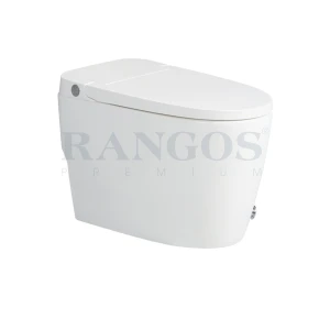 Bồn cầu 1 khối Rangos RG-S8801 | Nắp nhựa PP | Két nước âm tường | Đá để xả nước