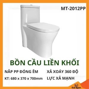 Bồn Cầu Liền Khối Hiwin MT-2012PP, Xả Xoáy Xoắn Ốc, Lực Xả Mạnh