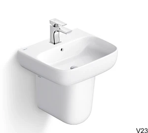 Chậu Rửa Lavabo Treo Tường Viglacera V23 Kèm Chân Lửng
