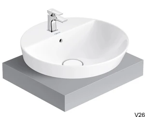 Chậu Rửa Lavabo Viglacera V26 Bán Âm Bàn