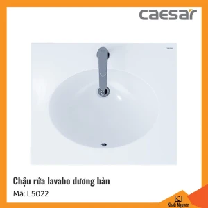 Lavabo bán âm bàn Caesar L5022 | 420x500mm | Men siêu mịn