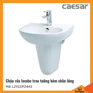 Lavabo Caesar treo tường L2152/P2443 kèm chân lửng