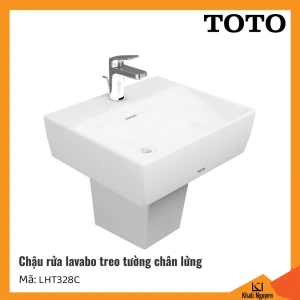Lavabo TOTO treo tường LHT328C, kèm chân lửng (không gồm vòi)
