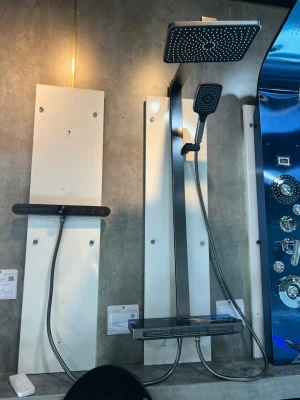 Sen tắm đôi 2 vòi độc lập, tay sen massage 3 chế độ, bát sen lớn, điều khiển phím đàn