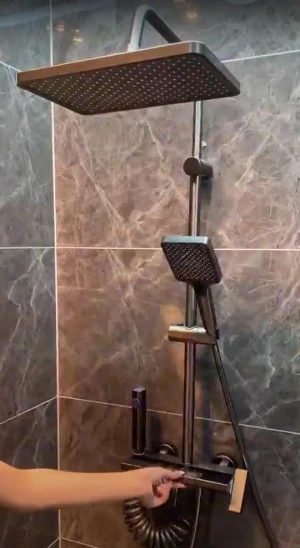 Sen Tắm Nhiệt Độ  Phím Đàn TITAN03 - Đèn Led, Màn Hình KTS, Khung Titan