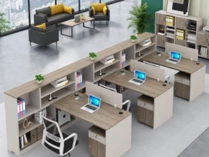 Bàn làm việc có giá sách hiện đại mẫu mới 2024