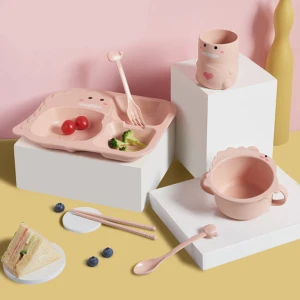 Bộ dụng cụ khay ăn dặm lúa mạch 6 món