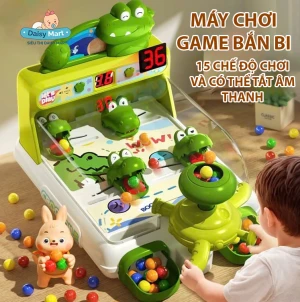 Đồ chơi bắn bi cá sấu, đồ chơi pinball bắn cá sấu, đồ chơi bắn bi tính điểm