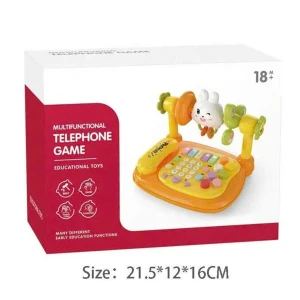 Đồ chơi điện thoại thỏ để bàn kèm đàn và phát nhạc