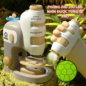 Đồ chơi kính hiển vi, kính hiển vi x60 x200 lần, kính hiển soi vi tế bào