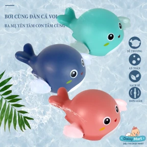 Cá voi chèo thuyền siêu dễ thương trong chậu nước của bé