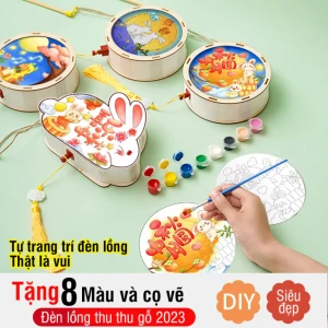 Đèn lồng trung thu gỗ tự tô