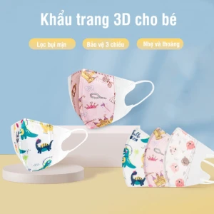 Khẩu trang 3D trẻ em chống 99% bụi mịn