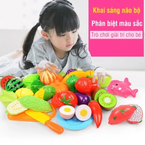 Túi đồ chơi cắt hoa quả, túi cắt hoa quả kèm dụng cụ, khay lớn