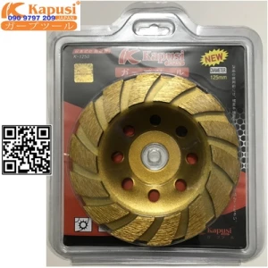 Chén mài bê tông vàng JAPAN Cao cấp 125mm KAPUSI K-1250 - CÔNG TY TNHH DV TM THIẾT BỊ VÀ CÔNG NGHỆ QUỐC GIA