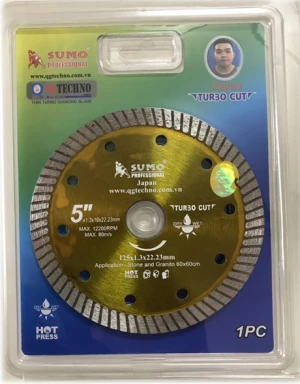 Lưỡi cắt gạch Men-Ceramic, đá Hoa cương-Thạch anh-Thiên nhiên, Bê tông Siêu Xịn đa năng Vàng 125mm SUMO JAPAN - CÔNG TY TNHH DV TM THIẾT BỊ VÀ CÔNG NGHỆ QUỐC GIA