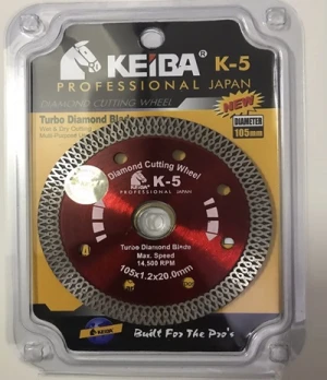 Lưỡi cắt gạch Men, Ceramic, Granite, Marble, Bóng kiếng, Bê tông Siêu Xịn đa năng 105mm KEIBA JAPAN - CÔNG TY TNHH DV TM THIẾT BỊ VÀ CÔNG NGHỆ QUỐC GIA