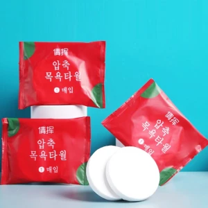 500 Khăn Tắm Nén Túi Đỏ