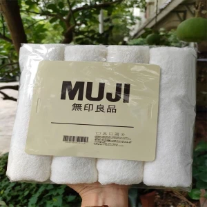 Set 4 khăn muji trắng đa năng cao cấp, kháng khuẩn, giá tốt