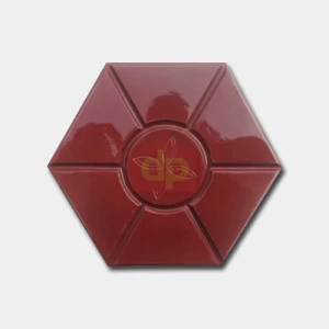 Gạch block tự chèn lục giác màu đỏ bóng