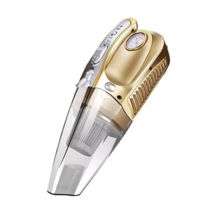 Máy hút bụi ô tô 4-in-1 gồm làm sạch, chiếu sáng, bơm lốp và đo áp suất lốp