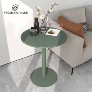 Bàn Café Tròn Mặt Sắt Sơn Tĩnh Điện 2 Lớp Vinahardware