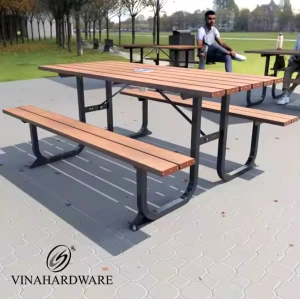 Bàn Gỗ Liền Ghế Picnic Ngoài Trời Vinahardware