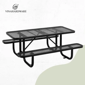 Bàn Lưới Thép Liền Ghế Picnic Ngoài Trời Vinahardware