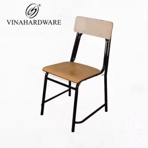 Ghế Học Sinh Lưng Tựa Gỗ Có Thể Xếp Chồng Vinahardware Nội Thất Trường Học Cao Cấp