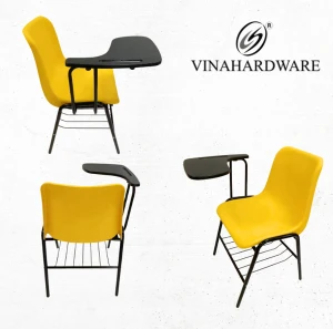 Ghế Nhựa Chân Kim Loại Vinahardware Kèm Bàn Viết Và Ngăn Để Sách Dành Cho Học Sinh