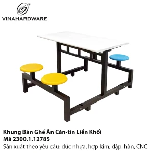 Khung Bàn Ghế Ăn Căn-tin Liền Khối Mã 2300.1.12785