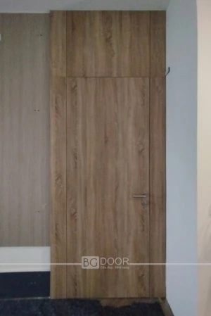 Cửa âm vách giấu khuôn MDF Laminate LK4436A BGDOOR thi công tại BRG Lê Văn Lương