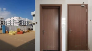 Cửa Laminate Wood Finger Joint LK4463A nhà máy SAB Thanh Hóa