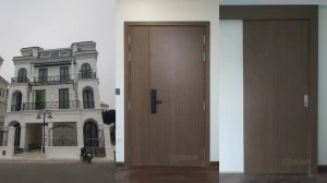Cửa lùa MDF Laminate LK4599A BGDOOR thi công tại Vinhomes Ocean Park