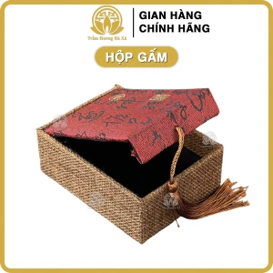 Hộp gấm đựng vòng tay phong thủy trang sức hộp quà tặng đẹp chắc chắn Trầm Hương Hà Xá