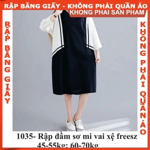 Rập giấy mã 1035 - Rập sơ mi vai xệ (BẢN VẼ)