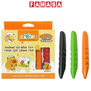 Hộp 6 Bút Sáp Màu Plastic Crayon Set A - Stakids SK-CR006P