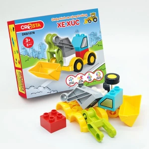 Đồ Chơi DUKA: Ghép Hình Xe Công Trường - Xe Xúc - 9 Chi Tiết - DK81078