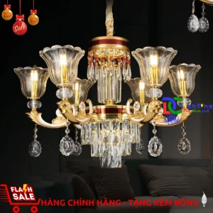 Đèn chùm cổ điển CN-0126/6 chính hãng trang trí phòng ngủ, Showroom nội thất, khách sạn....vvv - Đèn chùm xinh - phân phối sỉ và lẻ đèn trang trí - led TPHCM