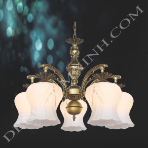 Đèn chùm cổ điển DCX 8068/5 (Rộng 55cm ) - Đèn chùm xinh - phân phối sỉ và lẻ đèn trang trí - led TPHCM