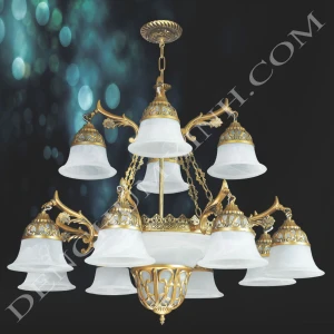 Đèn chùm cổ điển DCX 8879/12 (Rộng 100cm ) - Đèn chùm xinh - phân phối sỉ và lẻ đèn trang trí - led TPHCM