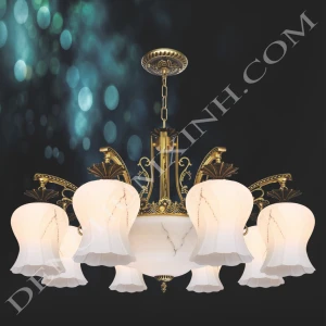 Đèn chùm cổ điển DCX8068/8 (Rộng 90cm ) - Đèn chùm xinh - phân phối sỉ và lẻ đèn trang trí - led TPHCM