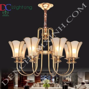 Đèn chùm đồng cao cấp DCX2208/8 - Đèn chùm xinh - phân phối sỉ và lẻ đèn trang trí - led TPHCM