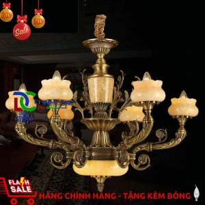 Đèn chùm đồng CĐ-5201/6 chính hãng trang trí phòng khách, nhà hàng, biệt thự...vvv - Đèn chùm xinh - phân phối sỉ và lẻ đèn trang trí - led TPHCM