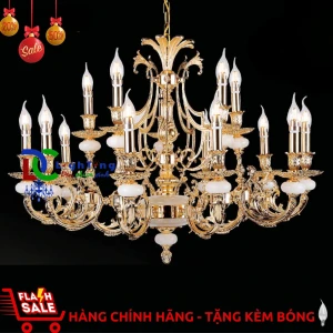 Đèn chùm đồng CĐ-5521/15. chính hãng trang trí phòng tiệc, khách sạn, nhà hát...vvv - Đèn chùm xinh - phân phối sỉ và lẻ đèn trang trí - led TPHCM