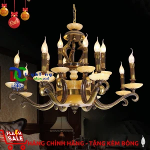 Đèn chùm đồng CĐ-5901/16 chính hãng trang trí nhà bếp, phòng làm việc, khu nghỉ dưỡng...vvv - Đèn chùm xinh - phân phối sỉ và lẻ đèn trang trí - led TPHCM