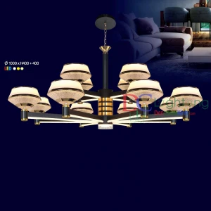 Đèn Chùm Led Hiện Đại DCX9268/8+4 ( Rộng 100cm ) - Đèn chùm xinh - phân phối sỉ và lẻ đèn trang trí - led TPHCM